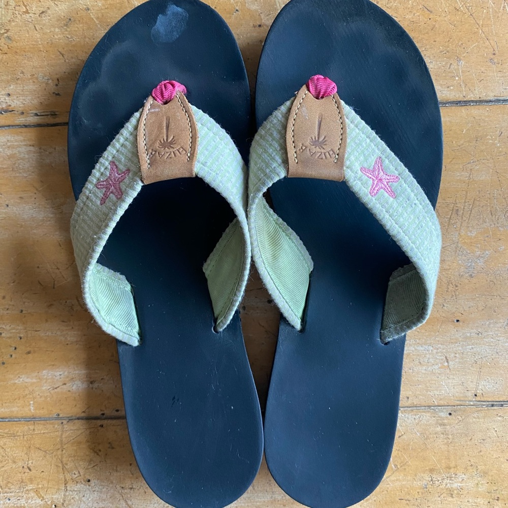 Eliza B flip flops, size 10